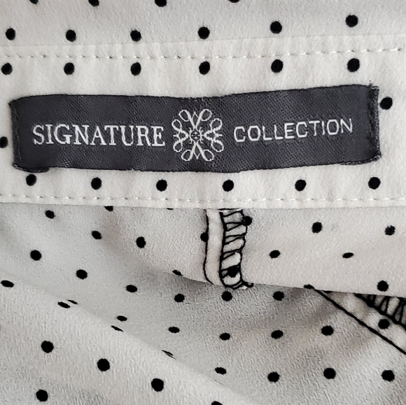 Signature Collection high low polka dot sleeveless top size small petite - Picture 5 of 8
